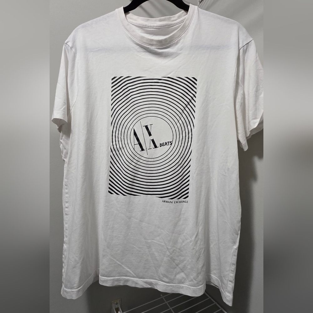 Armani Exchange White Graphic T-Shirt